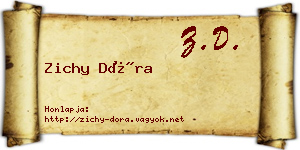 Zichy Dóra névjegykártya